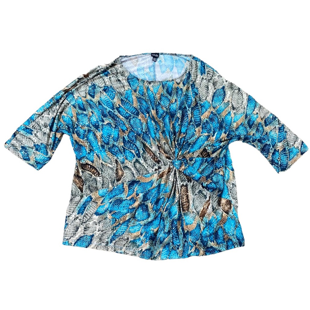 Woman’s Rafaella reptile print blouse size 2X